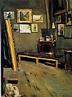 Frederic Bazille Canvas Paintings - Studio of the Rue Visconti